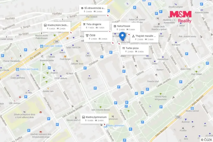 Pronájem bytu 2+1, Kladno, T. G. Masaryka, 77 m2