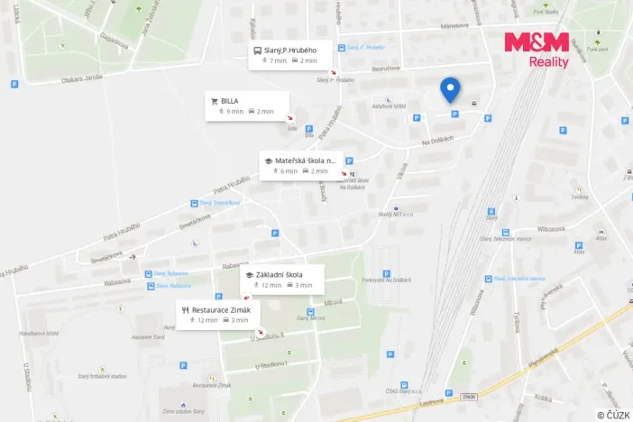 Pronájem bytu 1+kk, Slaný, Na Dolíkách, 33 m2