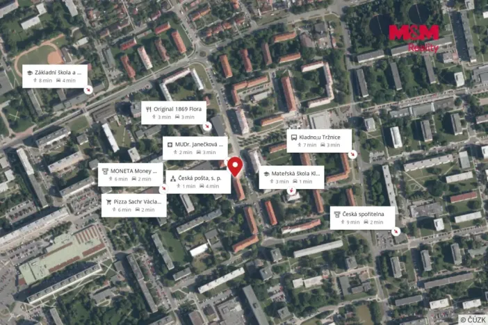 Pronájem bytu 3+kk, Kladno - Kročehlavy, Vrchlického, 66 m2