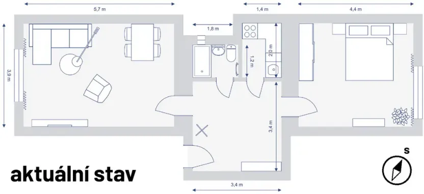 Prodej bytu 2+1, Praha - Nusle, Nad studánkou, 57 m2