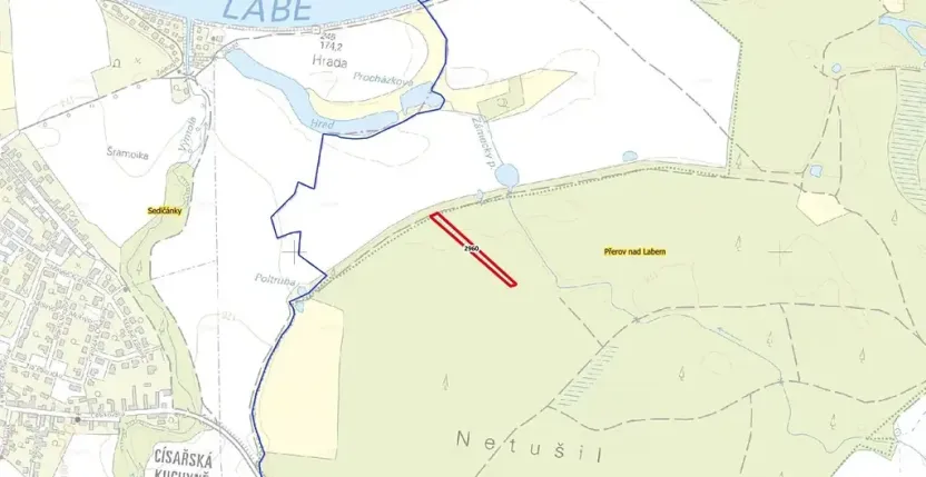 Prodej lesa, Přerov nad Labem, 2852 m2