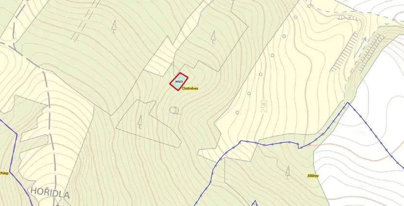 Prodej louky, Chotiněves, 868 m2