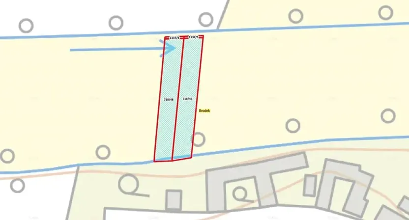 Prodej zahrady, Dětenice, 1392 m2