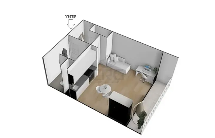 Prodej bytu 1+kk, Brno, Okrouhlá, 32 m2