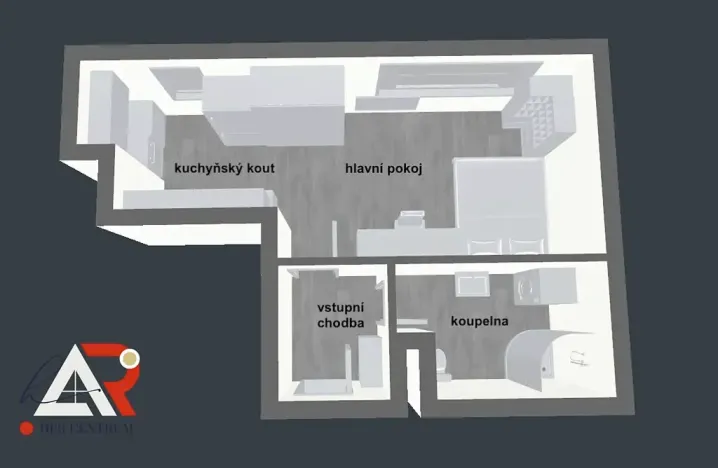 Prodej bytu 1+kk, Brno, Přírodní, 37 m2