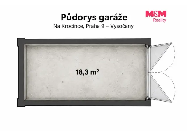 Prodej garáže, Praha, Na Krocínce, 18 m2