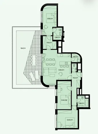 Pronájem bytu 4+kk, Praha - Radlice, U Komína, 119 m2