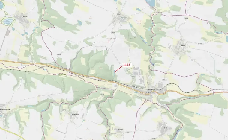 Dražba lesa, Vladislav, 1726 m2