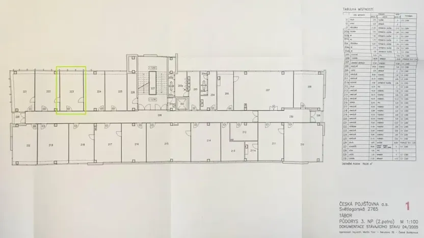 Pronájem kanceláře, Tábor, Světlogorská, 22 m2