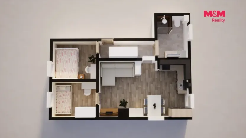 Prodej bytu 3+kk, Velemín - Oparno, 43 m2