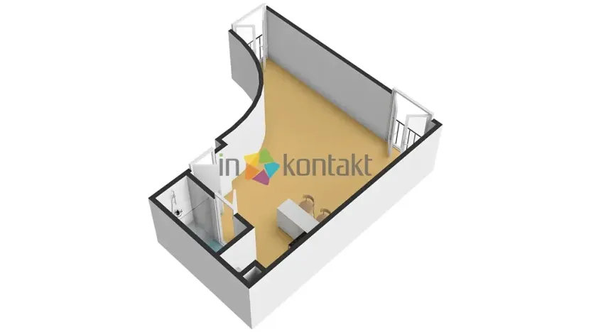 Pronájem bytu 1+kk, Brno, Zlínská, 30 m2