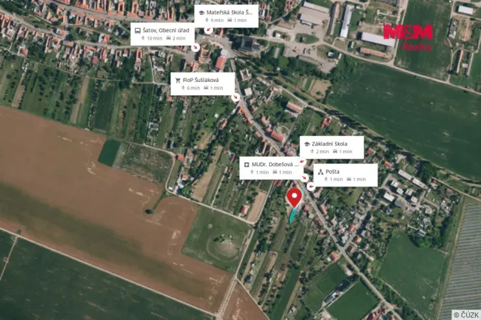Prodej pozemku pro bydlení, Šatov, 841 m2