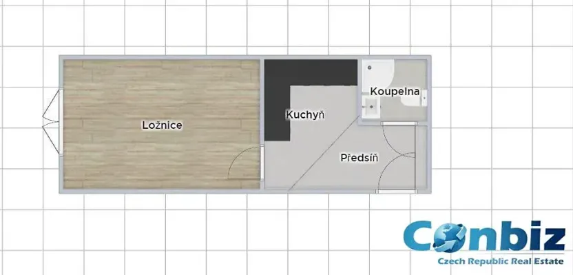Prodej bytu 1+1, Praha - Karlín, Peckova, 29 m2