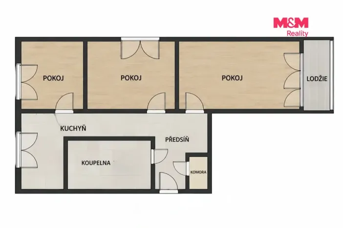 Prodej bytu 3+1, Postoloprty, Jiráskovo náměstí, 67 m2