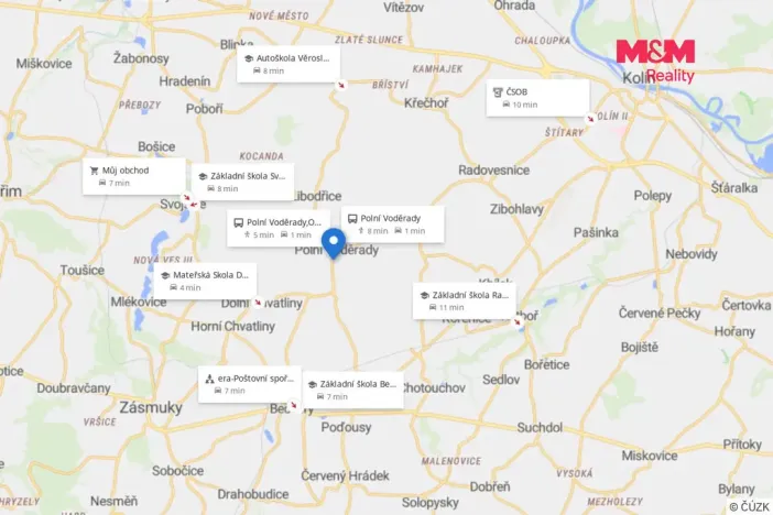 Prodej pozemku pro bydlení, Polní Voděrady, 860 m2
