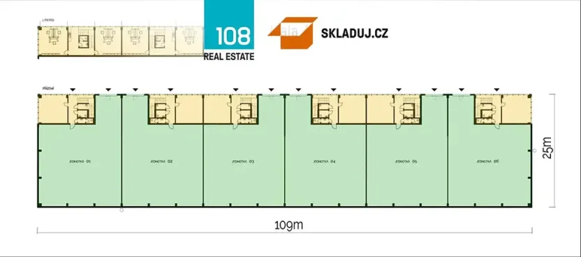 Pronájem skladu, Plzeň, Jateční, 571 m2