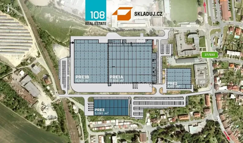 Pronájem skladu, Přeštice, Průmyslová, 5309 m2
