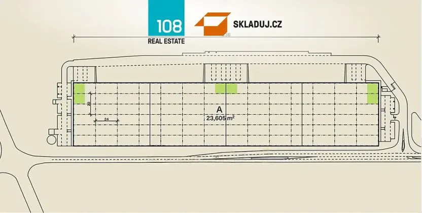 Pronájem skladu, Ledce, 15000 m2