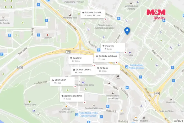 Pronájem bytu 1+1, Frýdek-Místek - Frýdek, Růžový pahorek, 28 m2