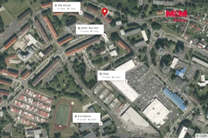 Prodej bytu 2+1, Sokolov, Heyrovského, 53 m2