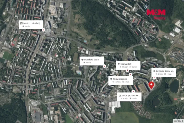 Prodej bytu 3+1, Most, Okružní, 68 m2