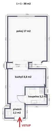 Pronájem bytu 1+1, Ondratice, 38 m2