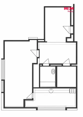 Prodej bytu 1+1, Brno - Komín, Podlesí, 39 m2