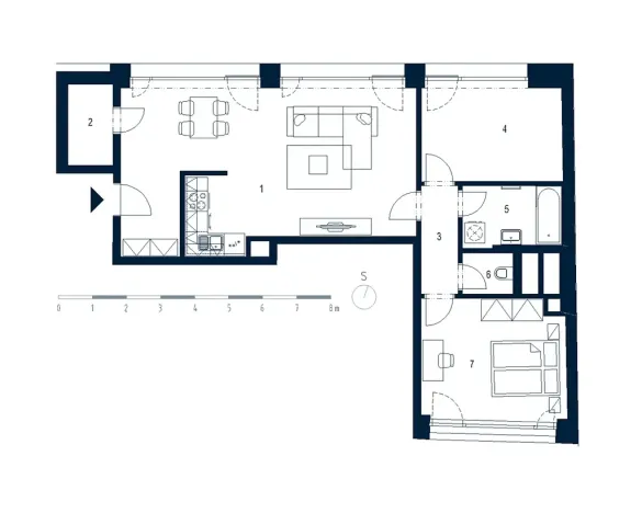 Pronájem bytu 3+kk, Praha - Karlín, Pernerova, 67 m2