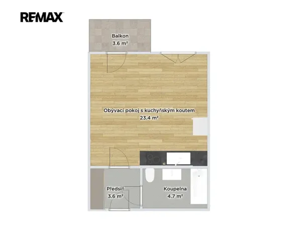 Pronájem bytu 1+kk, Praha - Horní Měcholupy, Padovská, 32 m2