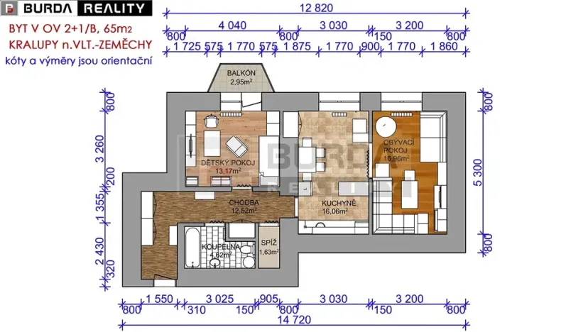 Prodej bytu 2+1, Kralupy nad Vltavou, 65 m2