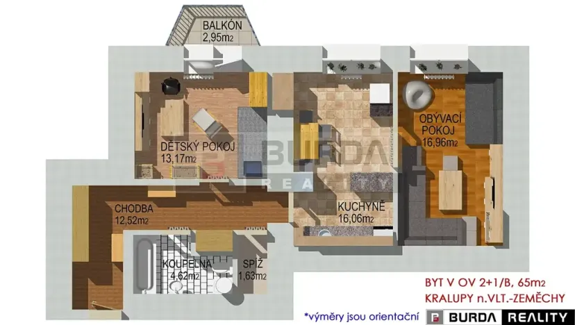 Prodej bytu 2+1, Kralupy nad Vltavou, 65 m2
