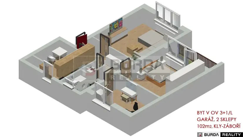 Prodej bytu 3+1, Kly, 102 m2