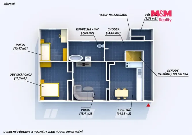 Prodej rodinného domu, Spálené Poříčí, Republikánská, 78 m2