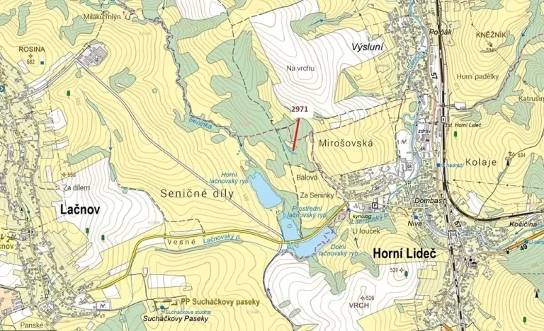 Dražba lesa, Lačnov, 1723 m2