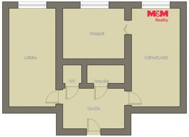 Pronájem bytu 2+1, Humpolec, Kamarytova, 59 m2