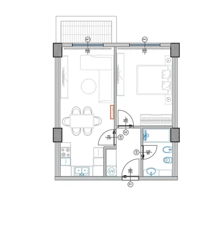 Prodej bytu 2+kk, Qerret, Albánie, 59 m2