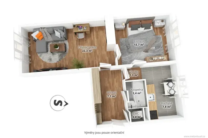 Prodej bytu 2+1, Praha - Krč, Antala Staška, 55 m2