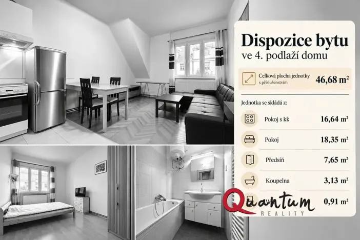 Prodej bytu 2+kk, Praha - Nusle, Na výsledku I, 46 m2