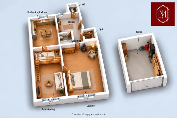 Prodej bytu 2+1, Nová Bystřice, Švermova, 84 m2