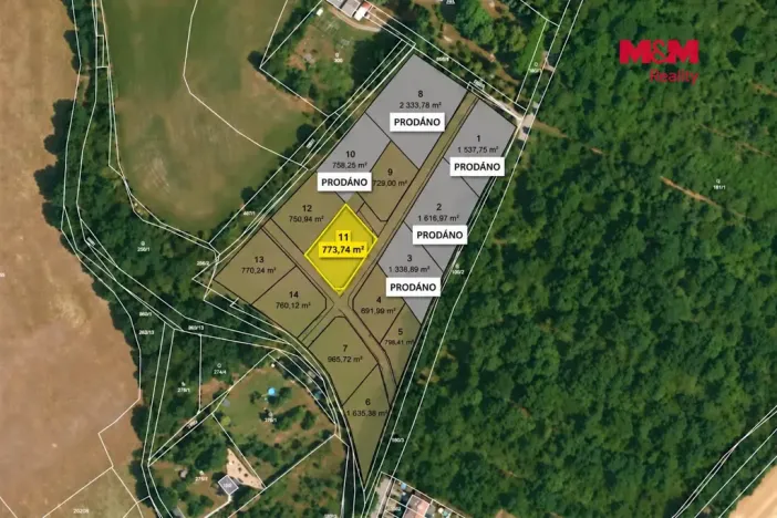 Prodej pozemku pro bydlení, Líšťany, 774 m2