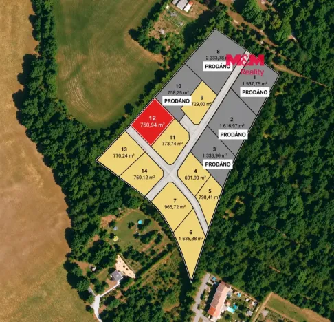 Prodej pozemku pro bydlení, Líšťany, 751 m2