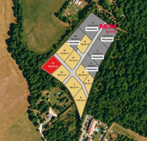 Prodej pozemku pro bydlení, Líšťany, 770 m2