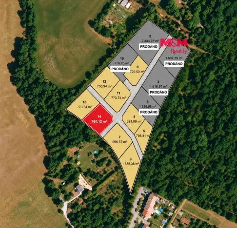 Prodej pozemku pro bydlení, Líšťany, 760 m2