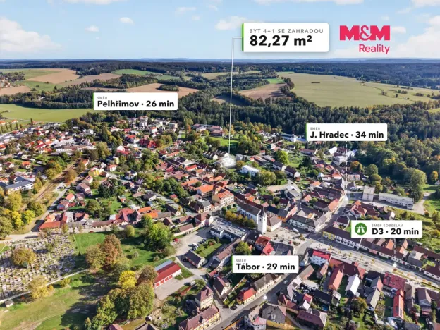 Prodej bytu 4+1, Černovice, U Mateřské školy, 82 m2