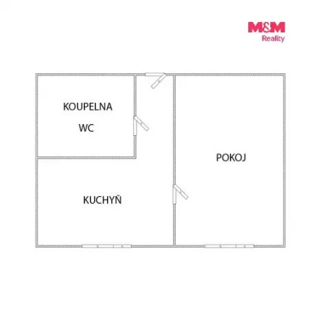 Pronájem bytu 1+1, Jirkov, Mládežnická, 39 m2