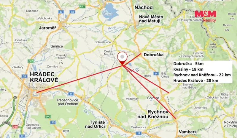 Prodej bytu 2+kk, Opočno, Nádražní, 47 m2