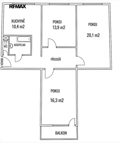 Prodej bytu 3+1, Plzeň, Nýřanská, 76 m2