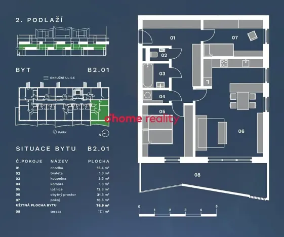 Prodej bytu 3+kk, Olomouc, Okružní, 77 m2