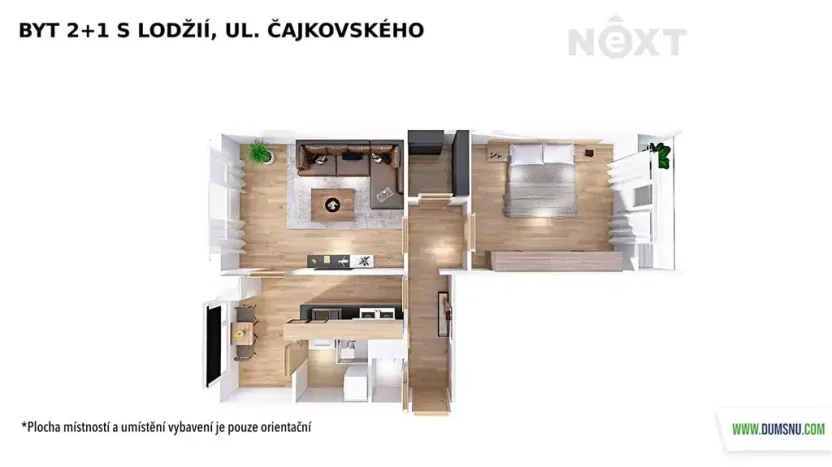 Pronájem bytu 2+1, Šumperk, Čajkovského, 56 m2