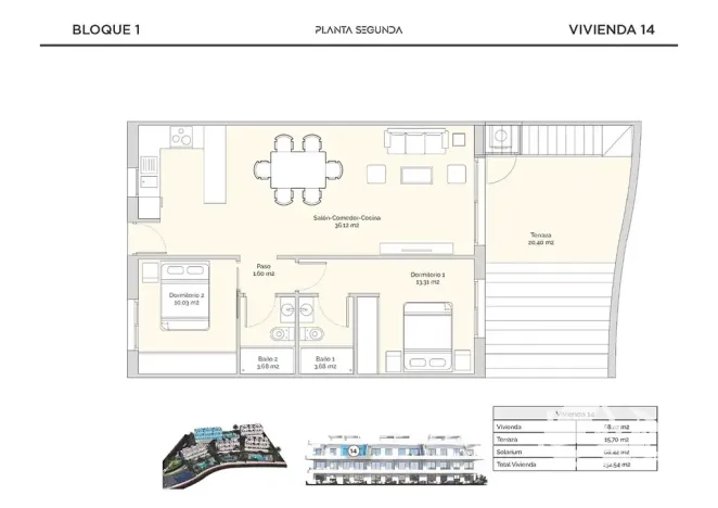 Prodej bytu 3+kk, Finestrat, Španělsko, 60 m2